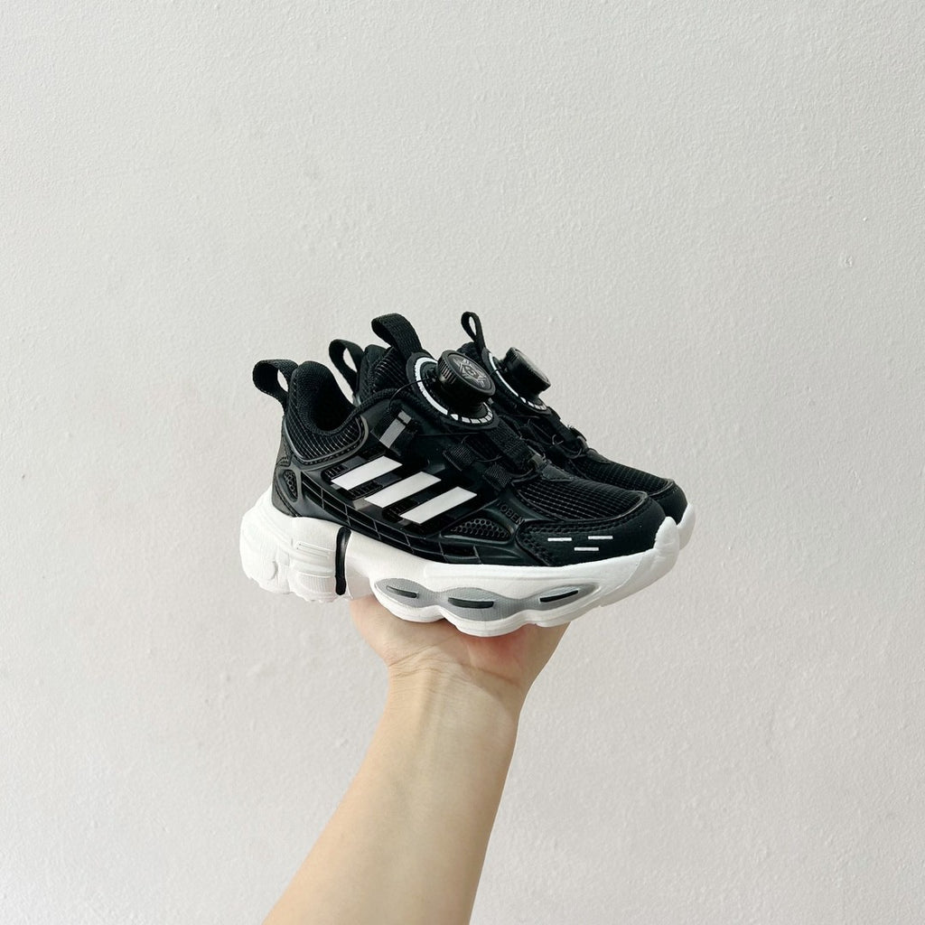 Trefoil rotating button children's shoes " black"
