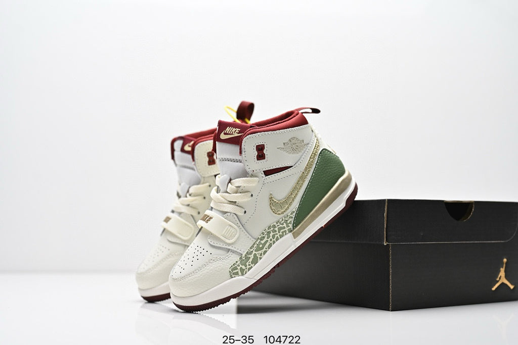 Jordan 312 children's shoes"  light cream, & olive green"