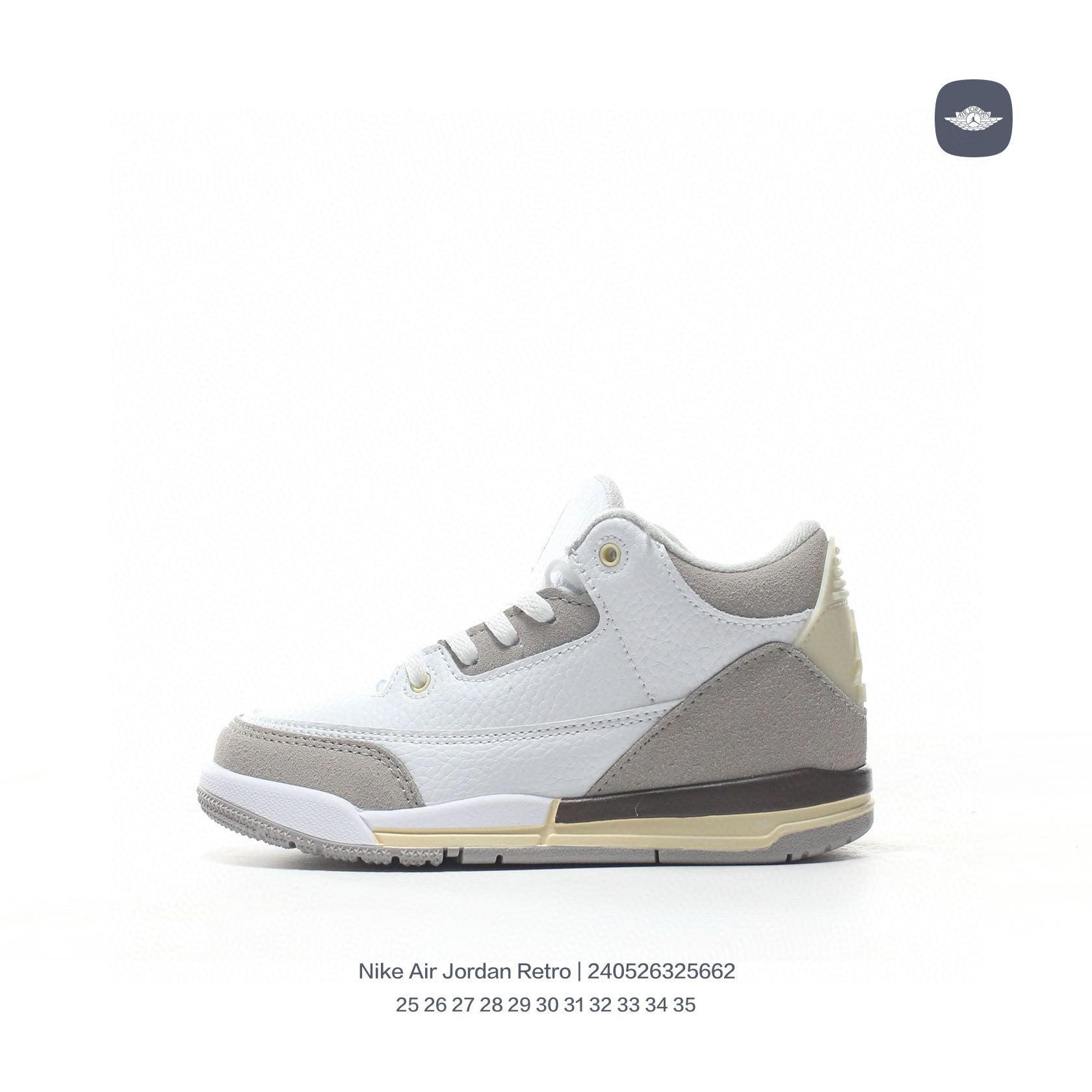 Joe 3" white, gray"