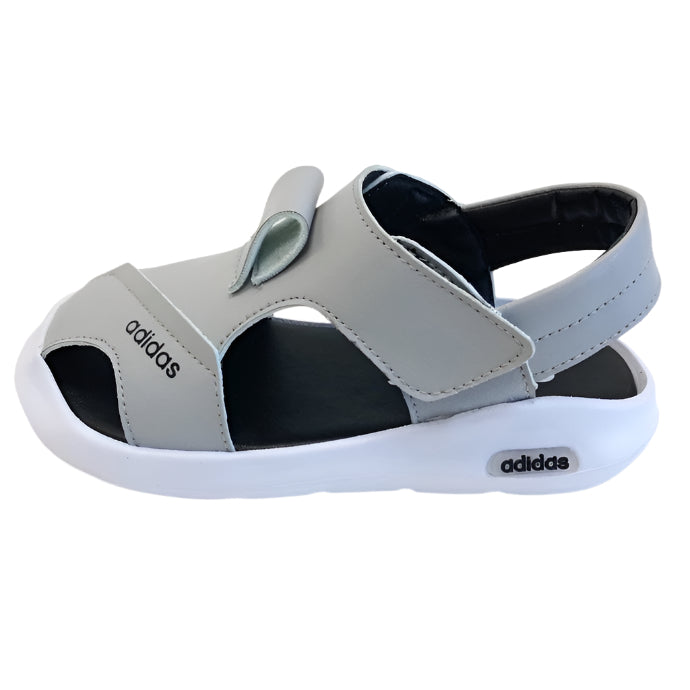 Adidas full leather bread head sandals" gray"