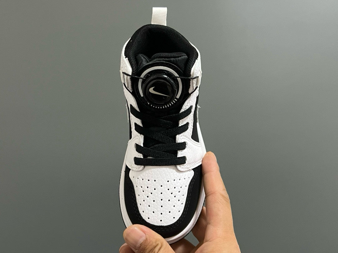 Joe 1 Zhongbang lock children's sports shoes" black, white"