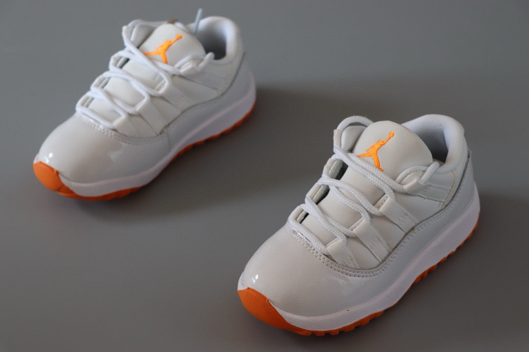 Joe 11 low-top children's shoes" white, orange"