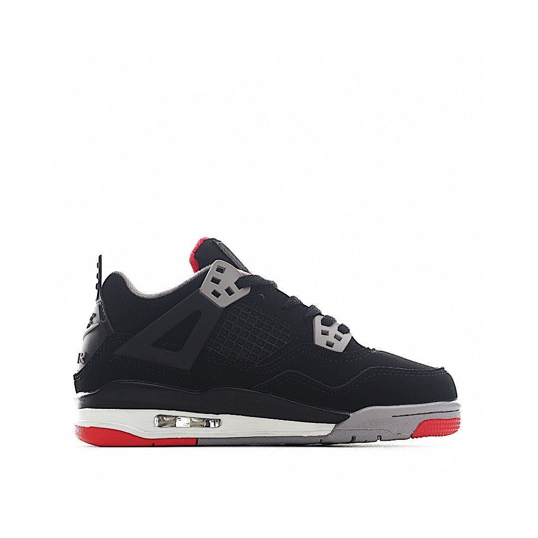 NK AJ 4th generation lace-up basketball air cushion children's shoes" black, gray"