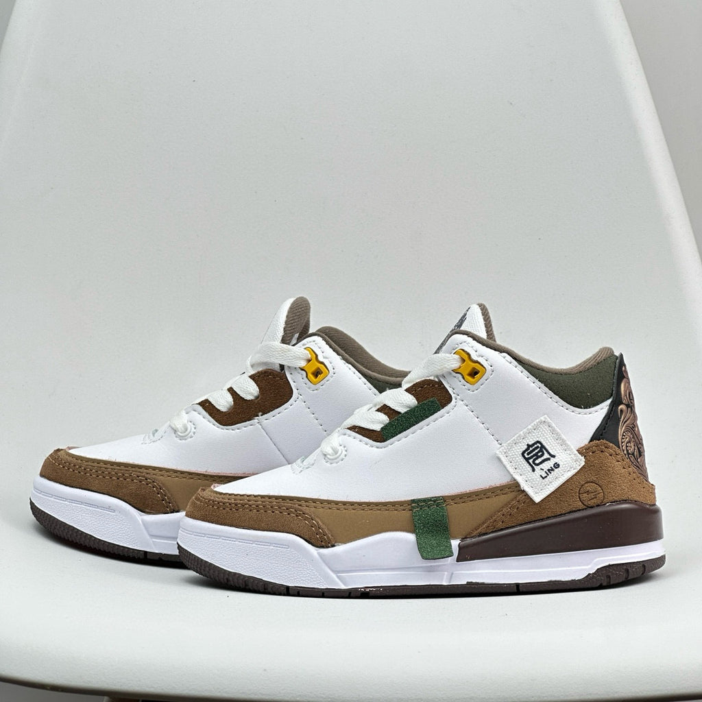 Jordan 3 children's shoes" white, brown"