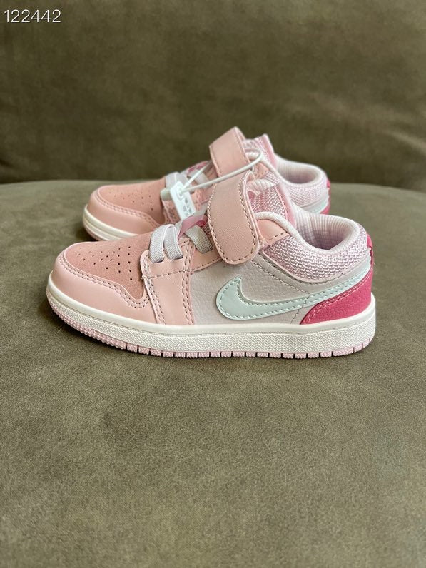 AIR JORDAN 1 low-top Velcro" pink, light pink"