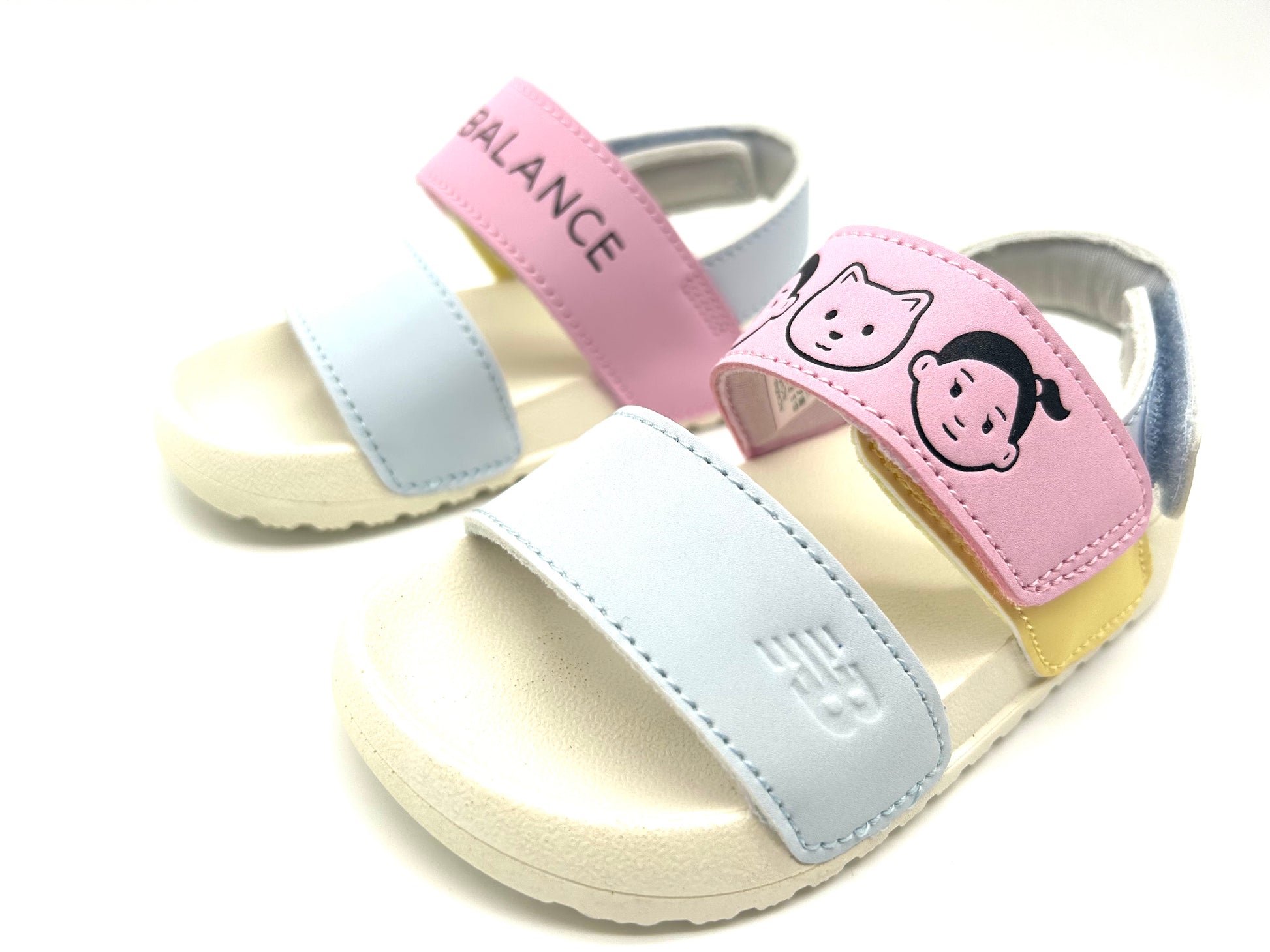NB open toe sandals "sky blue, pink"