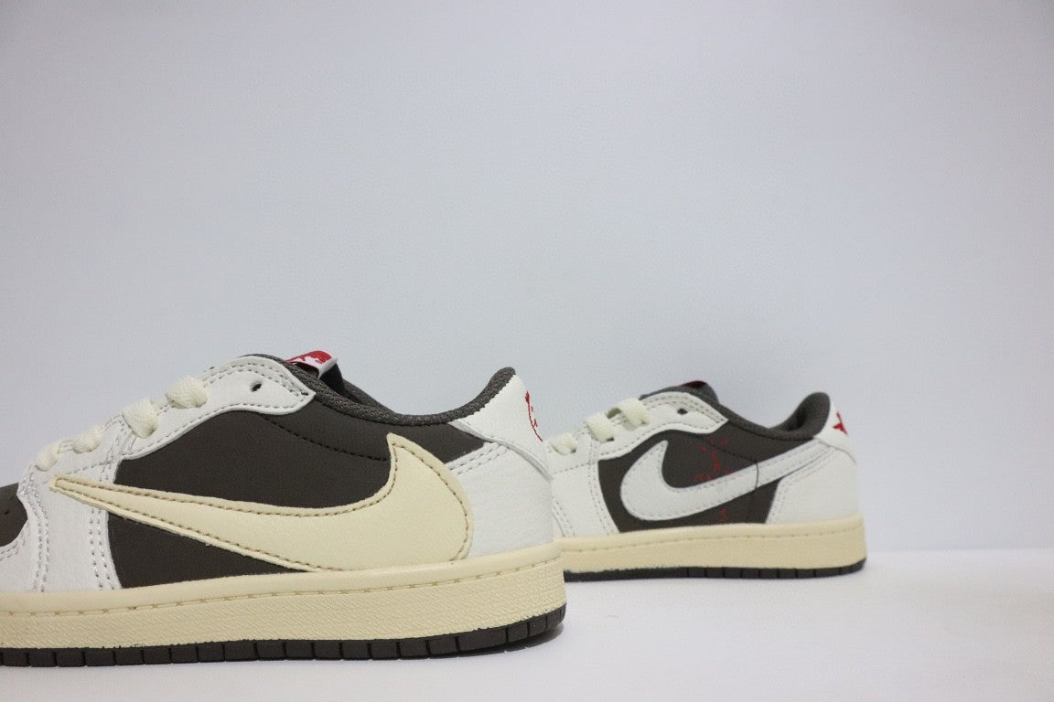 Jordan low-top hook series" white, cream, dark olive green"