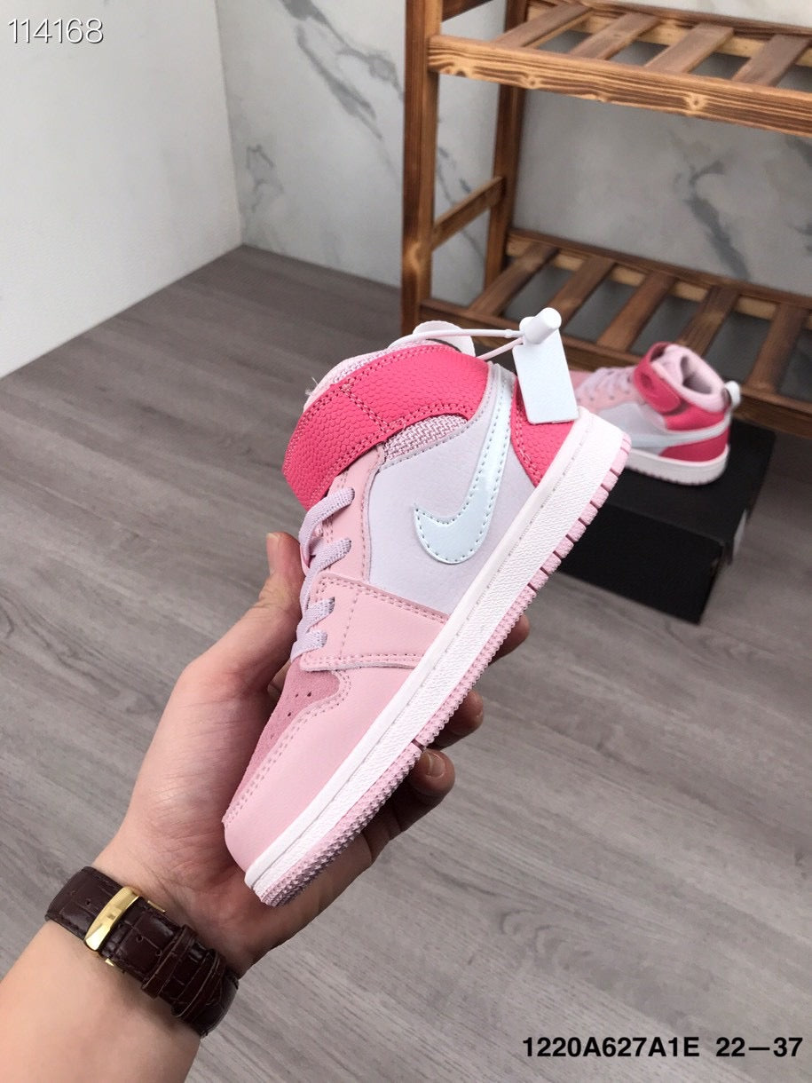 Joe's high-top Velcro children's shoes" pink"
