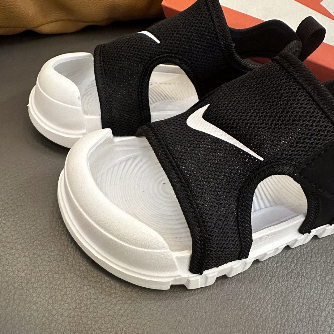 NK cute little closed toe mesh sandals" black"