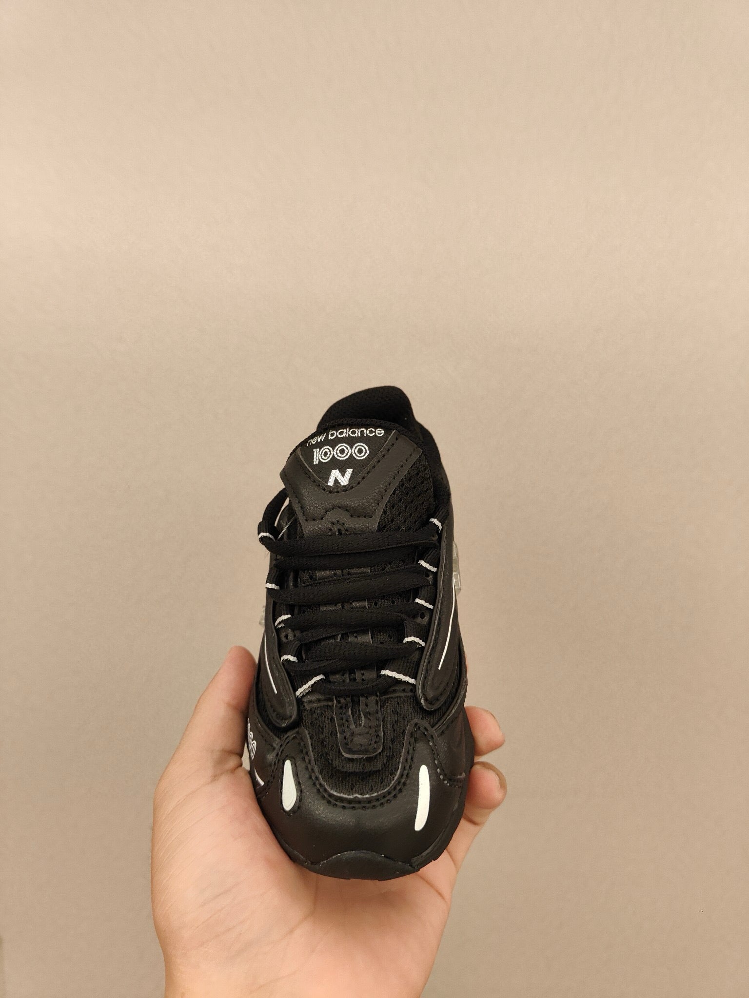 NB1000 lace-up children's shoes" black"