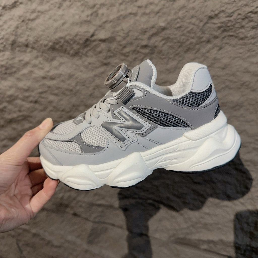 NB9060 rotating button children's shoes" gray"