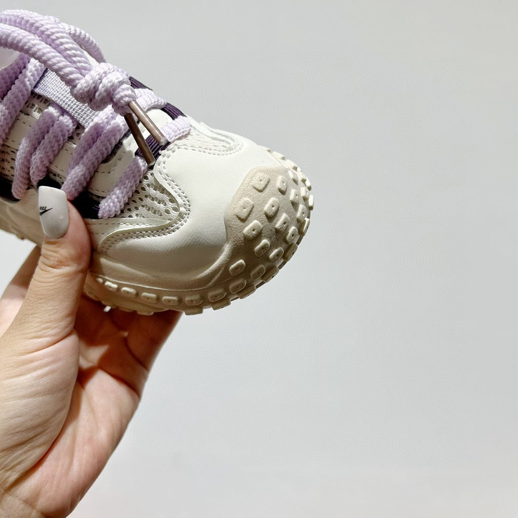 NK mesh drawstring children's tire shoes "cream, Beige, light purple"