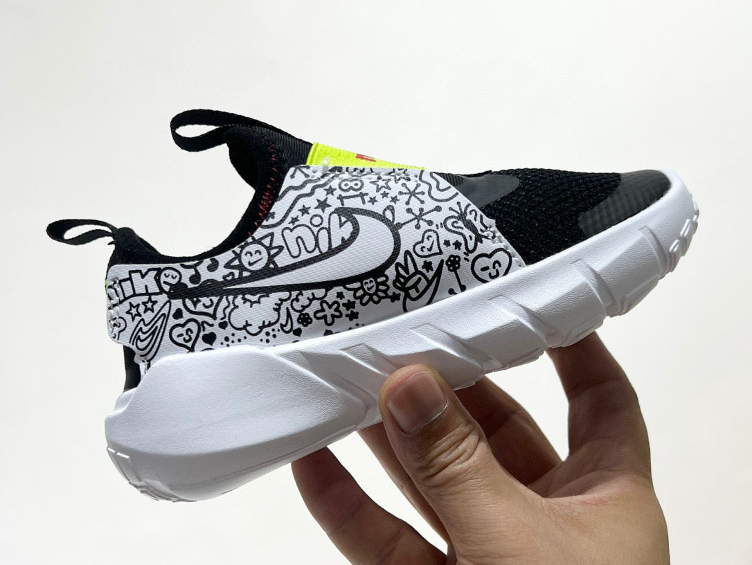 Nike's new barefoot slip" Black, white, green"