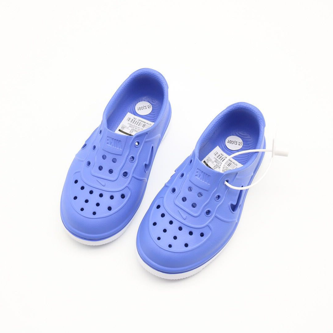 Nike Air Force Hole Shoes Beach Sandals" blue"