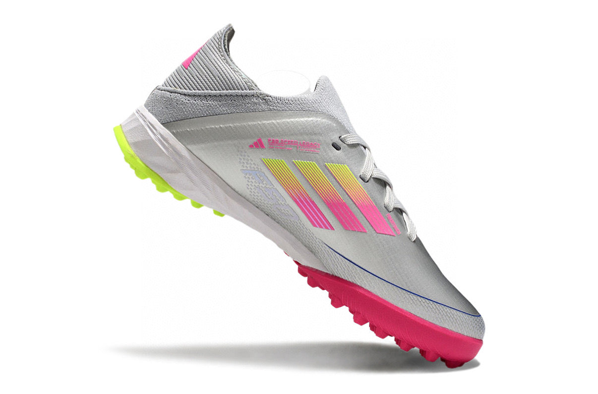 Adidas F50 knitted waterproof football shoes" silver"
