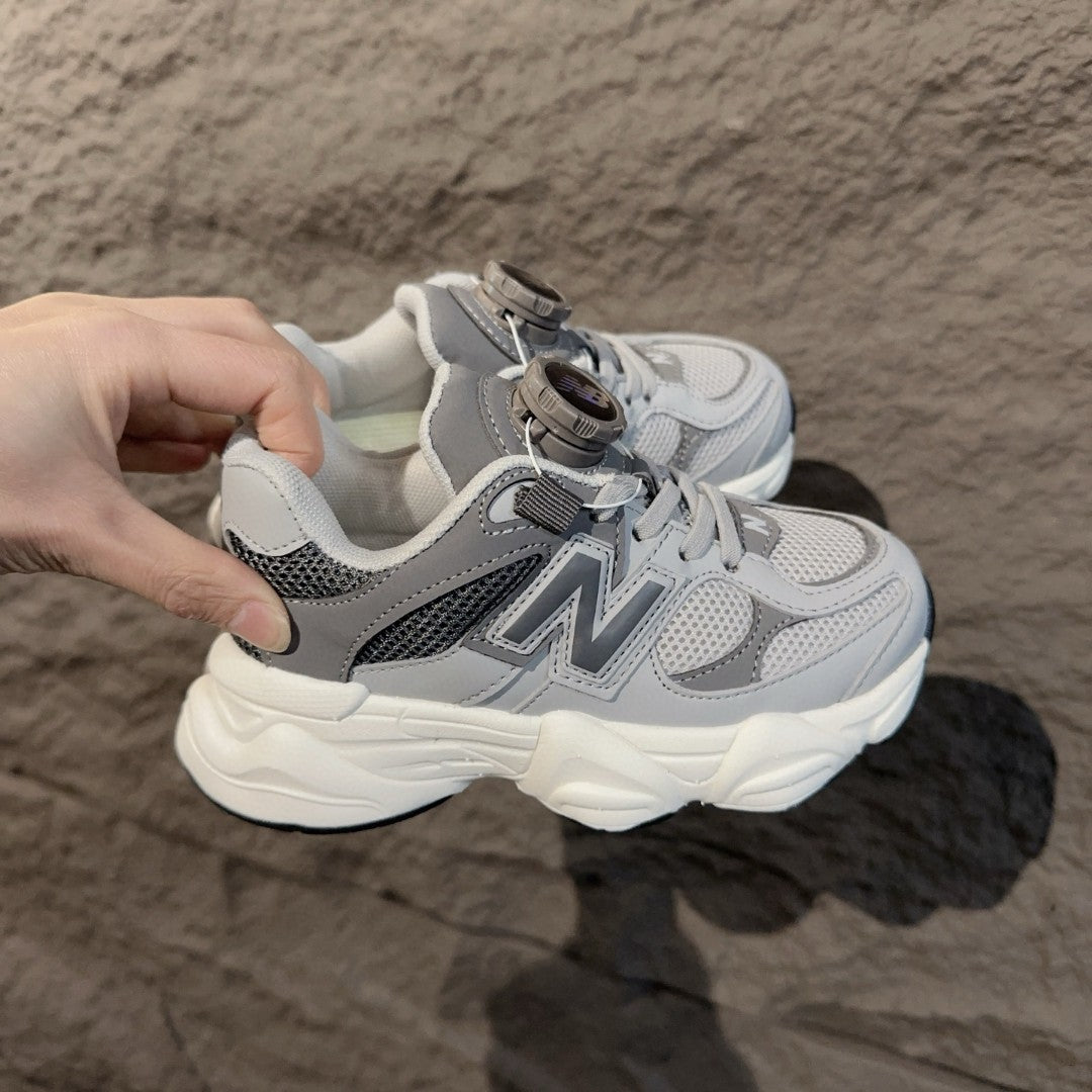NB9060 rotating button children's shoes" gray"
