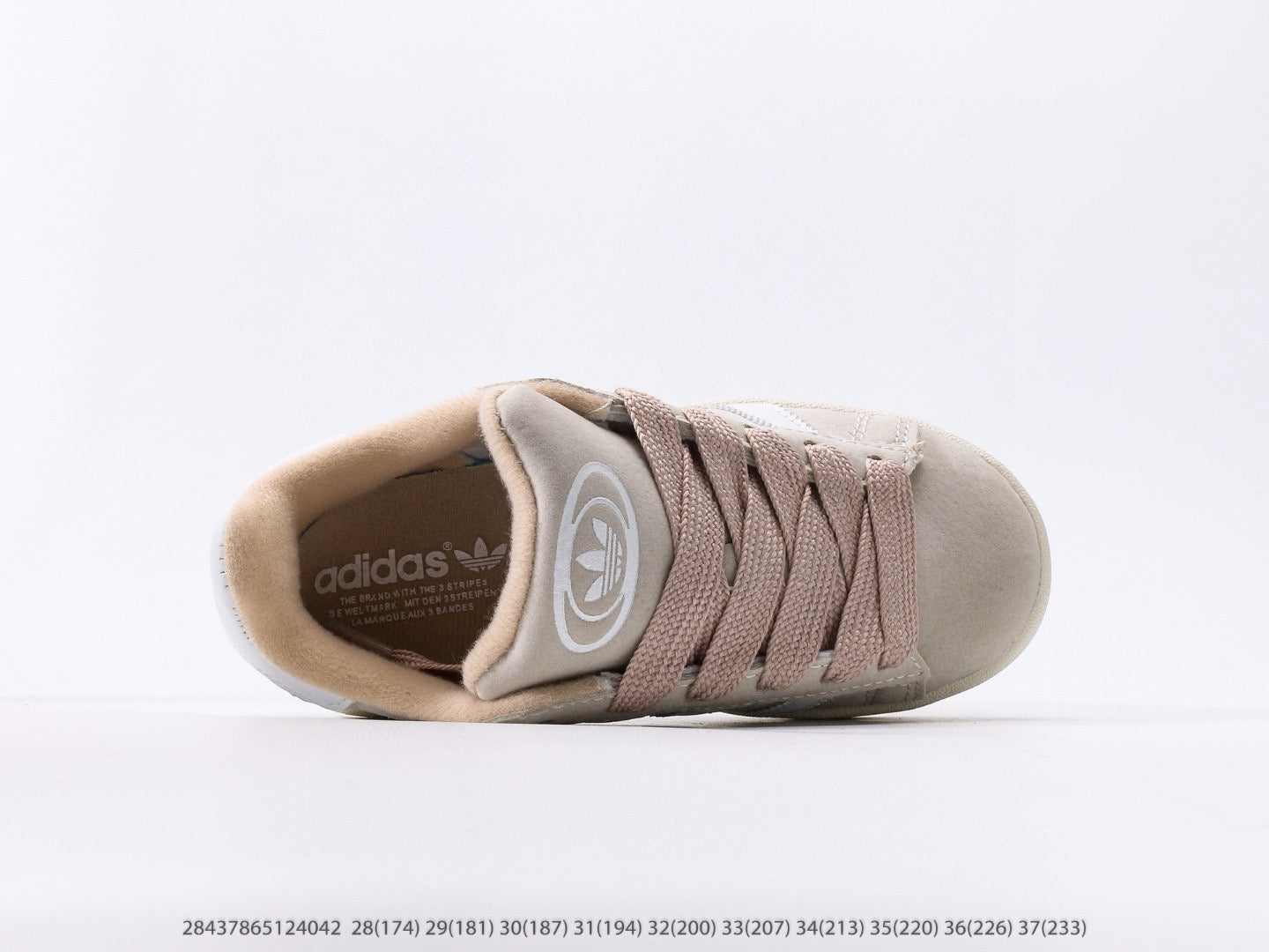Adidas bread Dexter lace-up pig leather sneakers light pink"