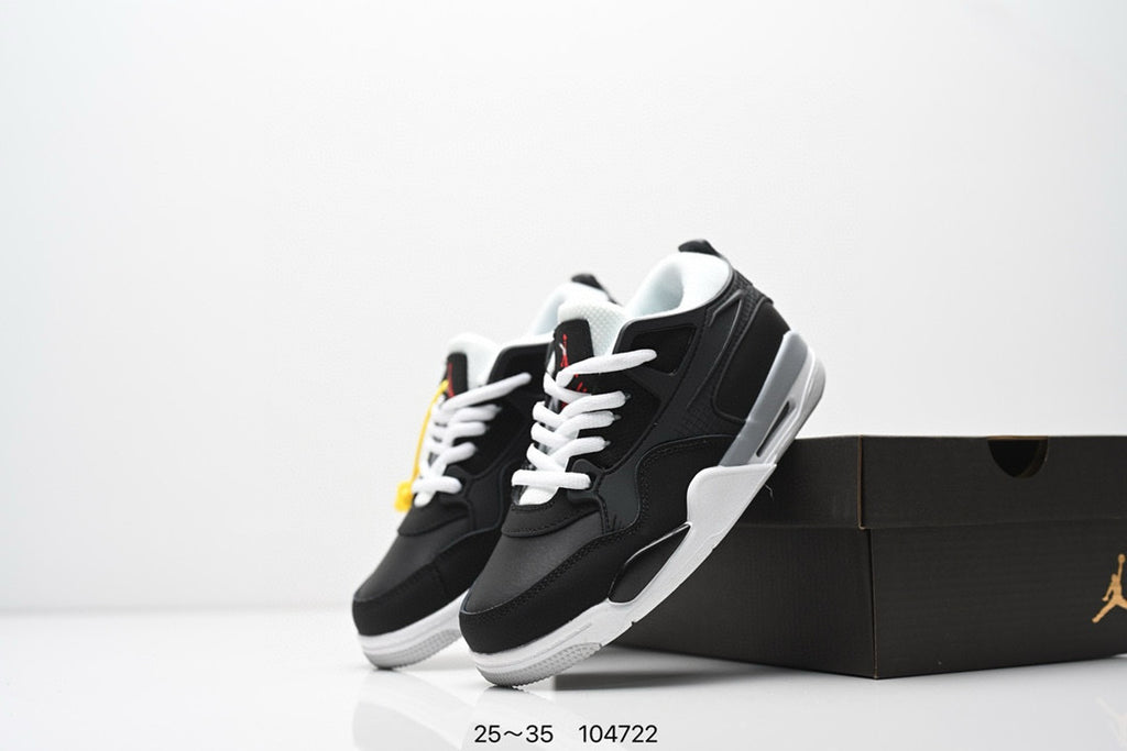 Jordan 4 low-top air cushion basketball shoes" black"