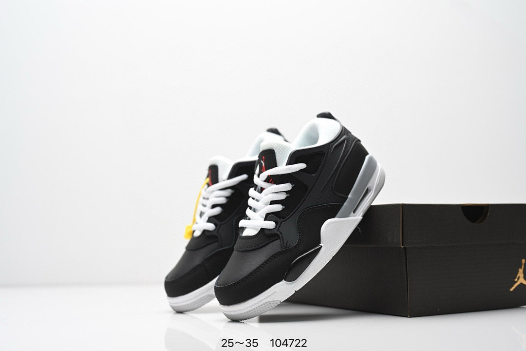 Jordan 4 low-top air cushion basketball shoes" black"
