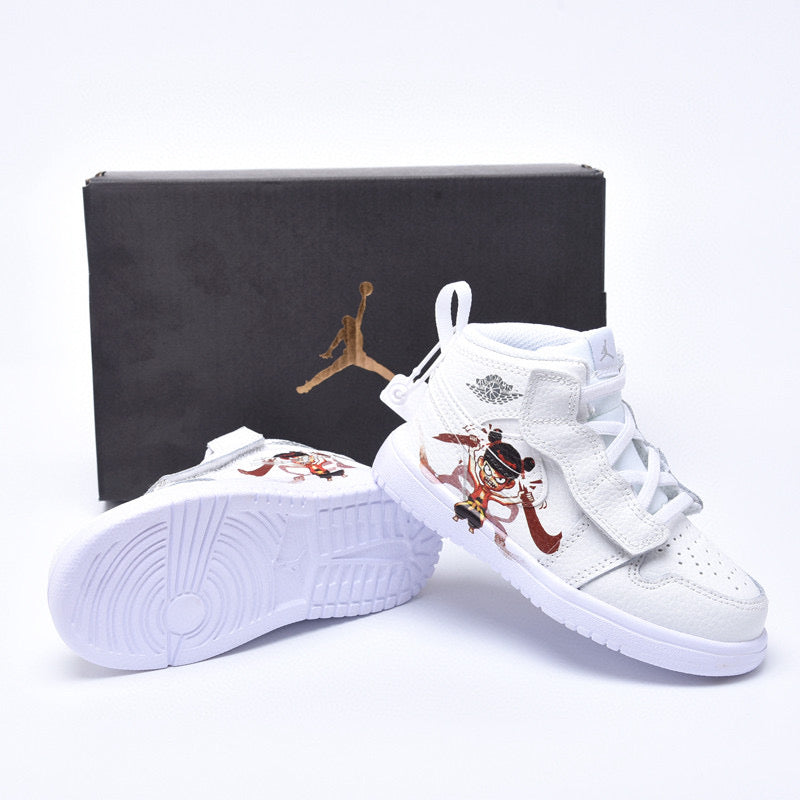 Jordan Velcro Nezha co-branded children's shoes" white"