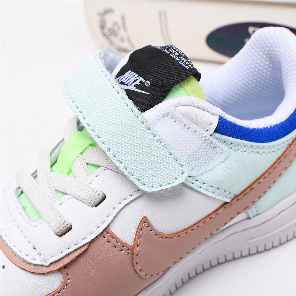 Air Force Macaron Velcro " white, sky blue"