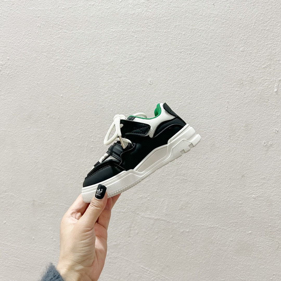 AD Velcro children's casual sneakers" black, green"