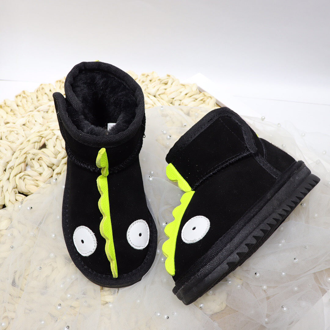 Ugg Velcro Dinosaur Children's Snow Boots" black"