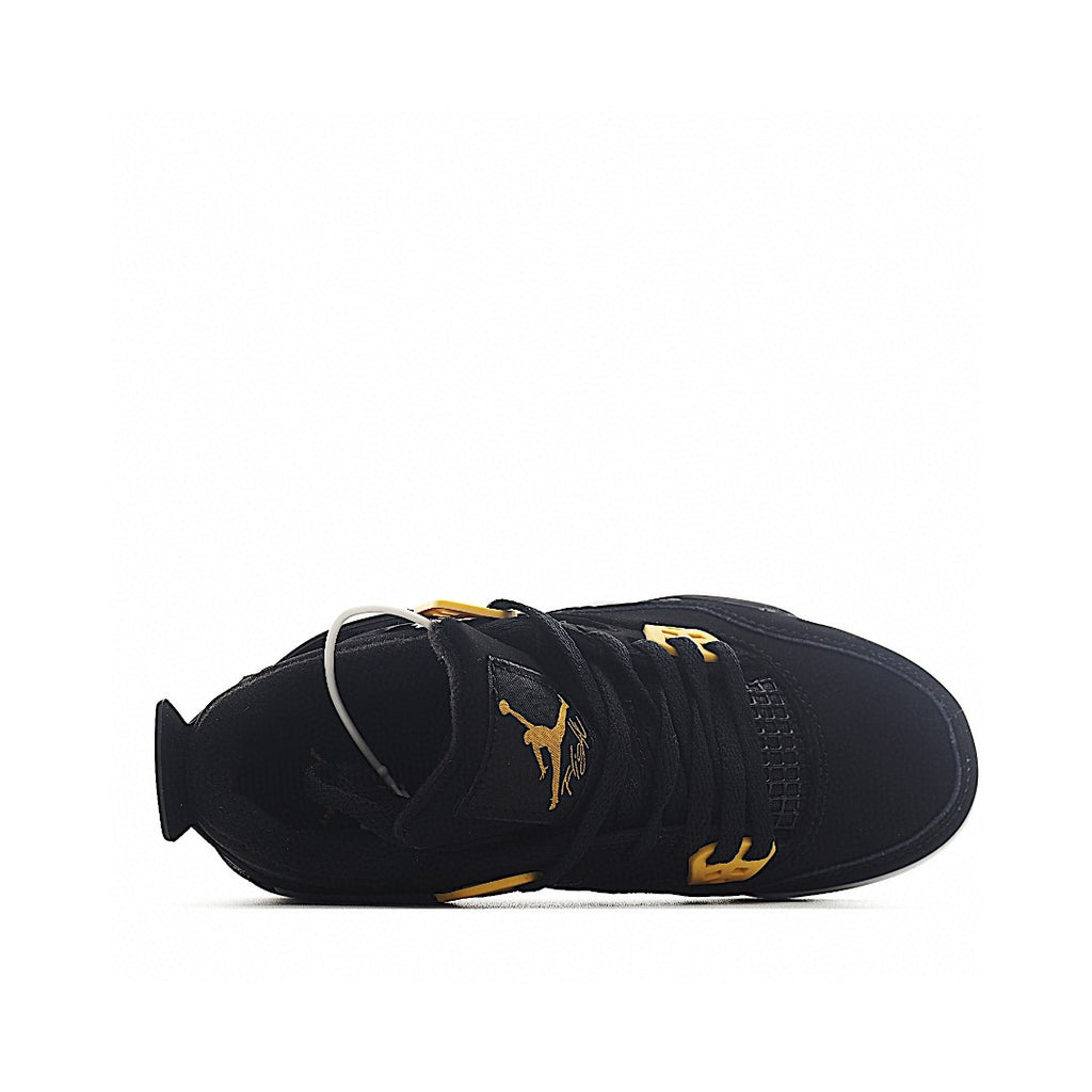 NK AJ 4th generation lace-up basketball air cushion children's shoes" black, gold"