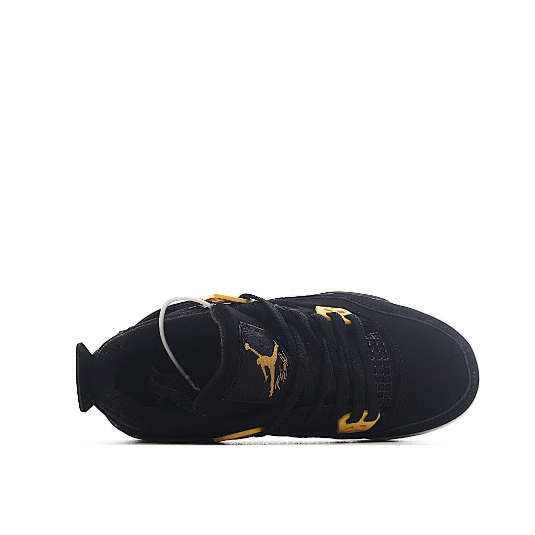 NK AJ 4th generation lace-up basketball air cushion children's shoes" black, gold"