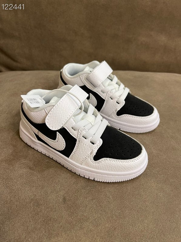 AIR JORDAN 1 low-top Velcro" white, black"