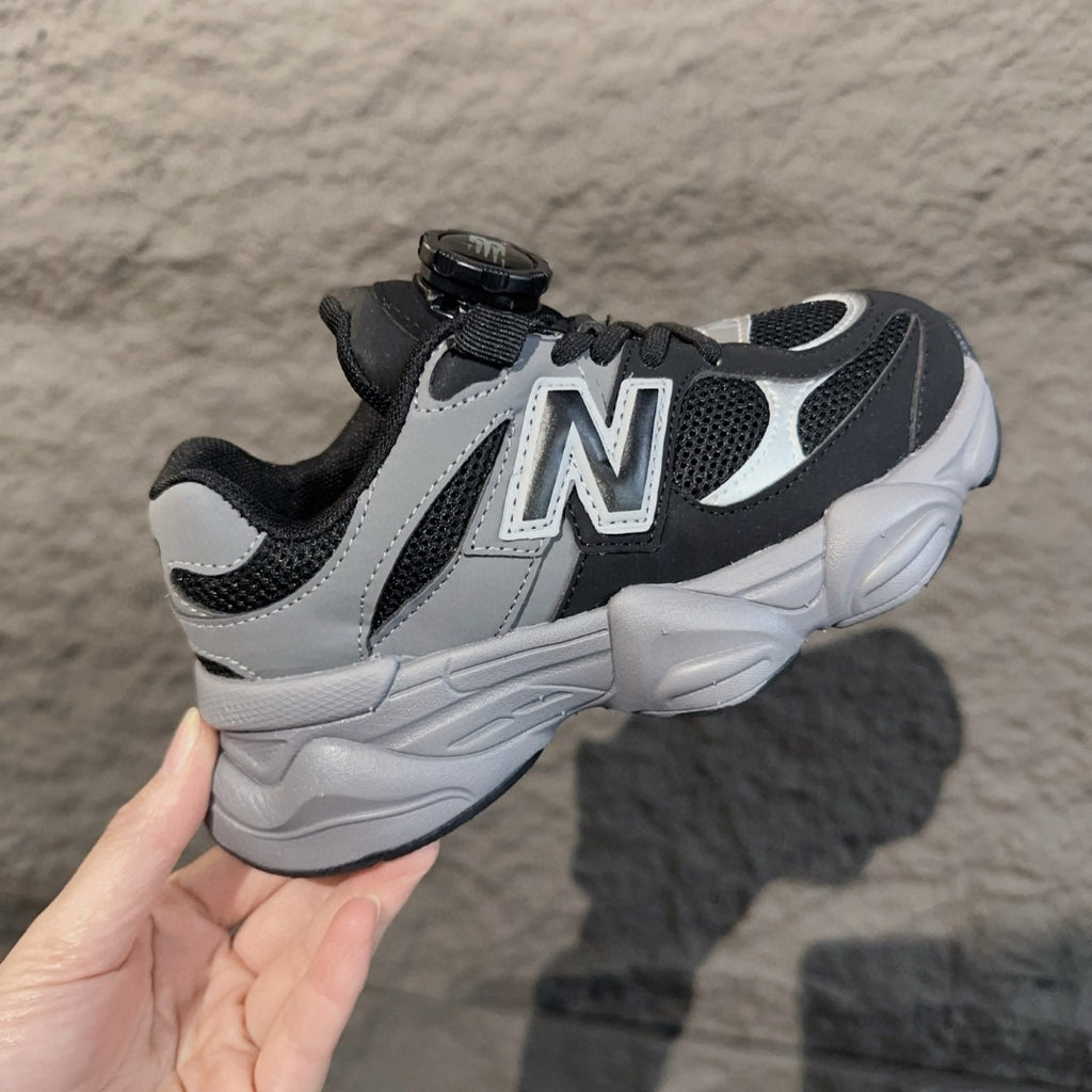 NB9060 rotating button children's shoes" black"