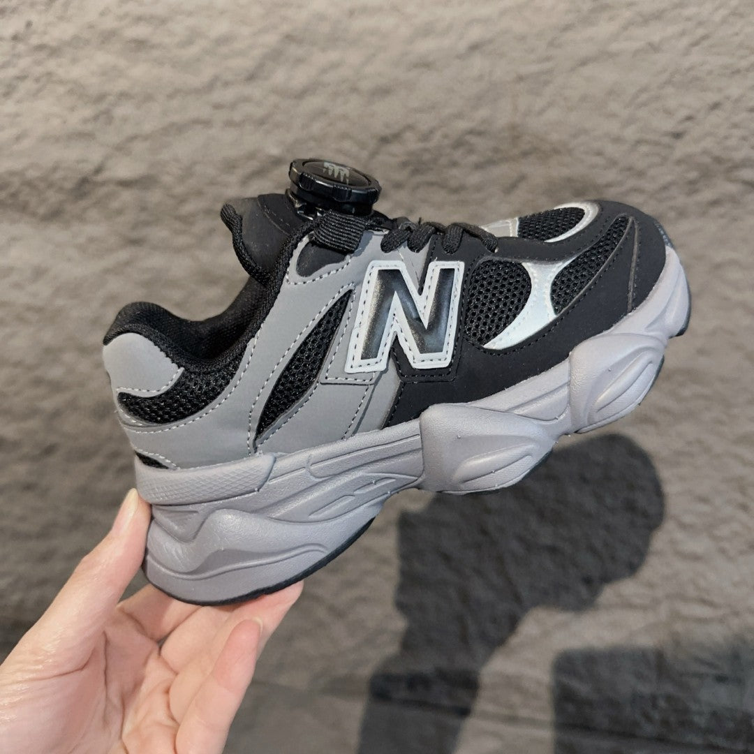 NB9060 rotating button children's shoes" black"