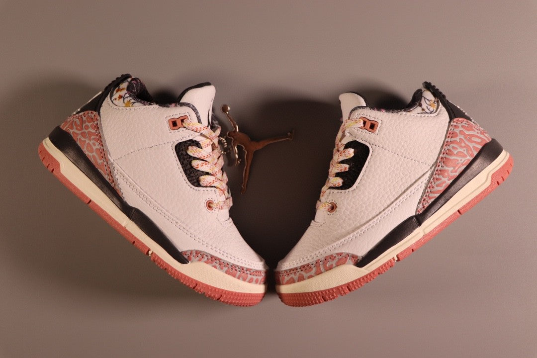 Jordan AJ3 children's shoes" white, cream, pink"