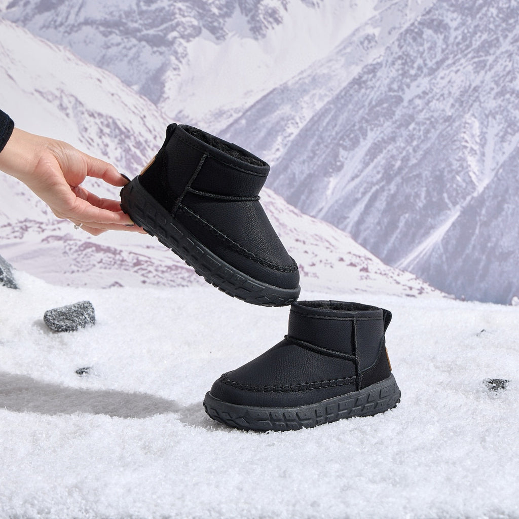 U-GG tire bottom snow boots" black"