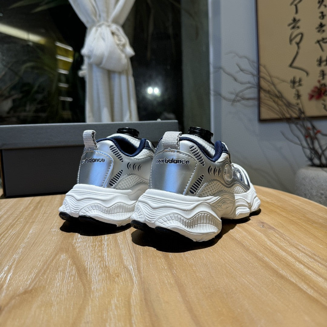 NB New Balance Retro Daddy Style Casual Sports Running Shoes" silver"