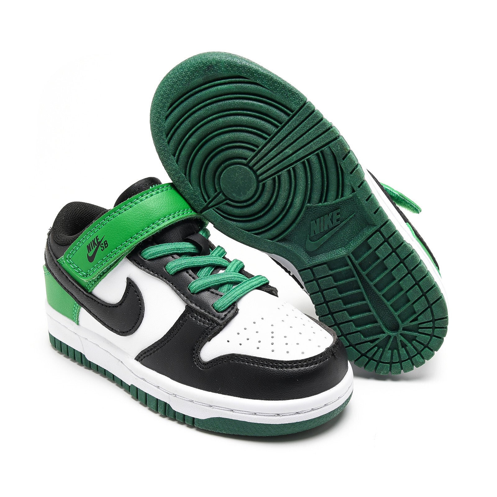 SB Velcro children's shoes" white, green"
