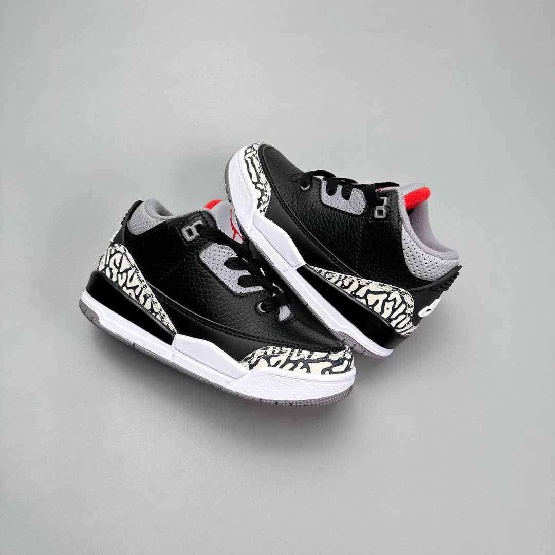 Jordan 3 children's shoes" Black, white"