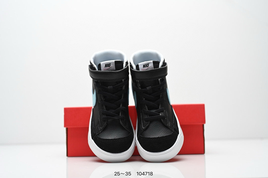 Nike Trail Blazers High-Top Velcro Kids Shoes" black"