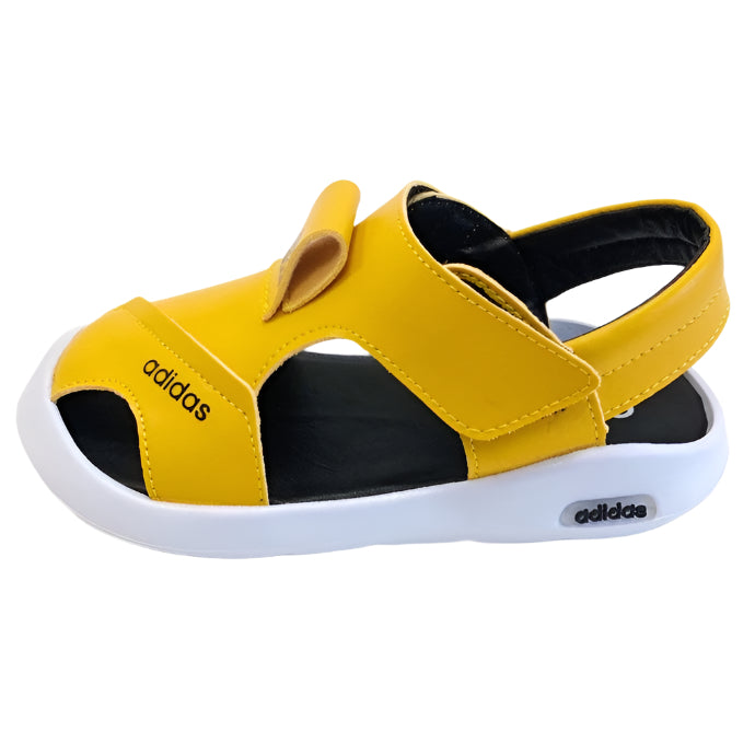 Adidas full leather bread head sandals" yellow"