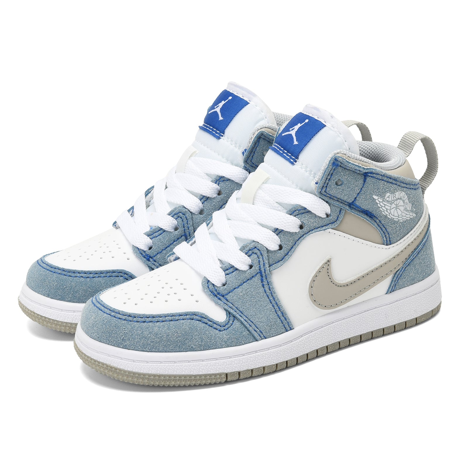 AJ-127" white, sky blue"