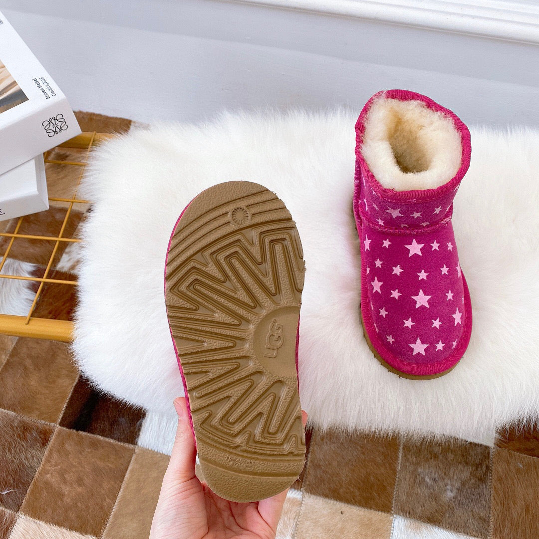 UGG5854 luminous little star children's shoes"fuchsia "