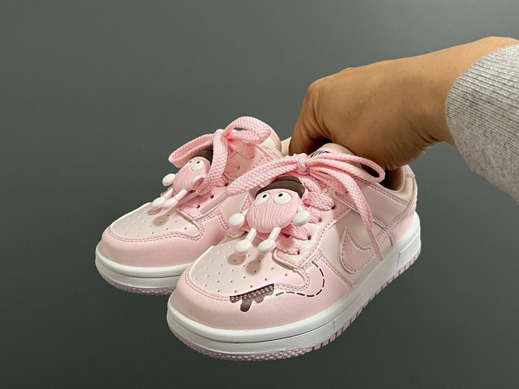 S-shaped low-top co-branded cartoon Velcro " Pink"