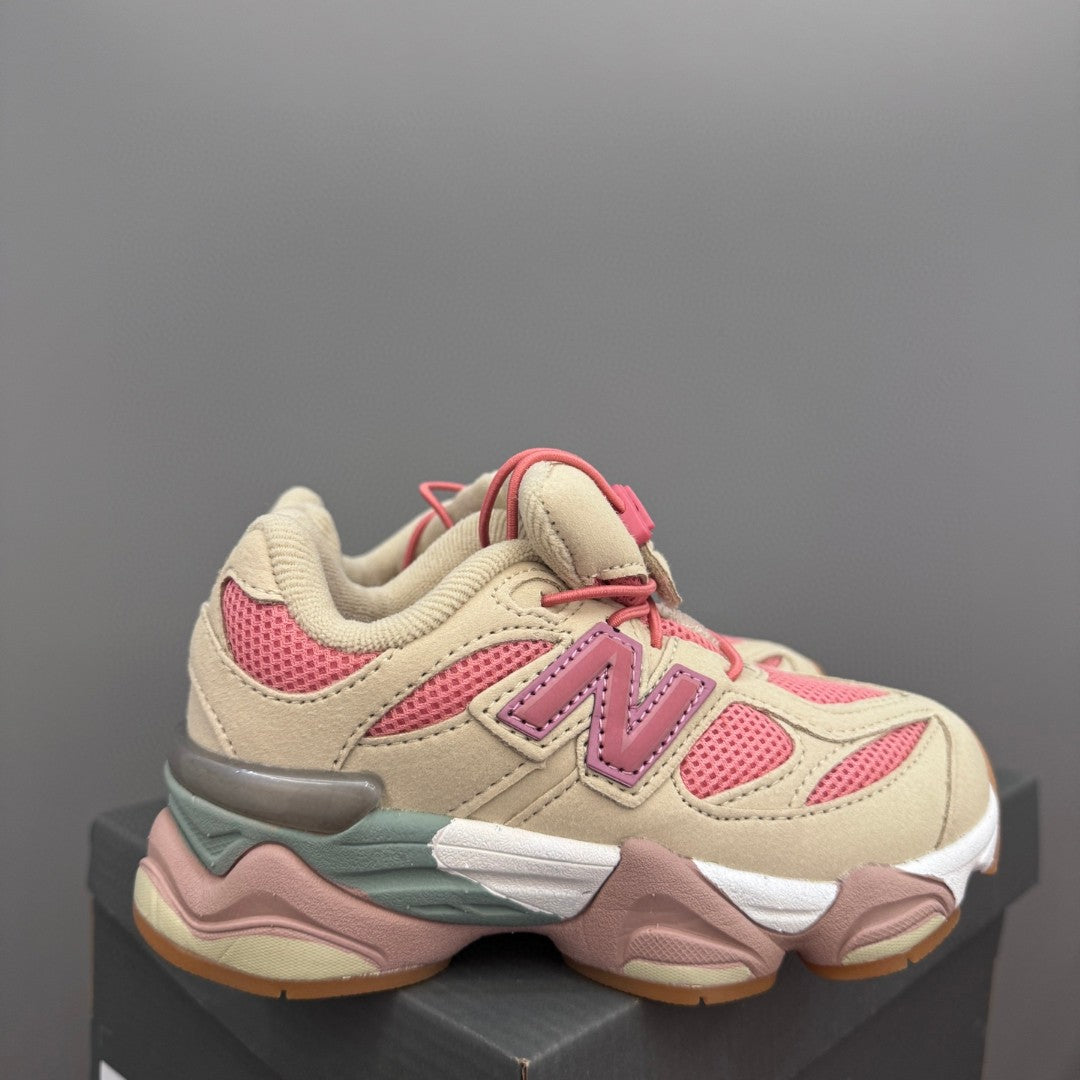 New Balance 9060 series retro versatile dad style elephant" beige, pink"