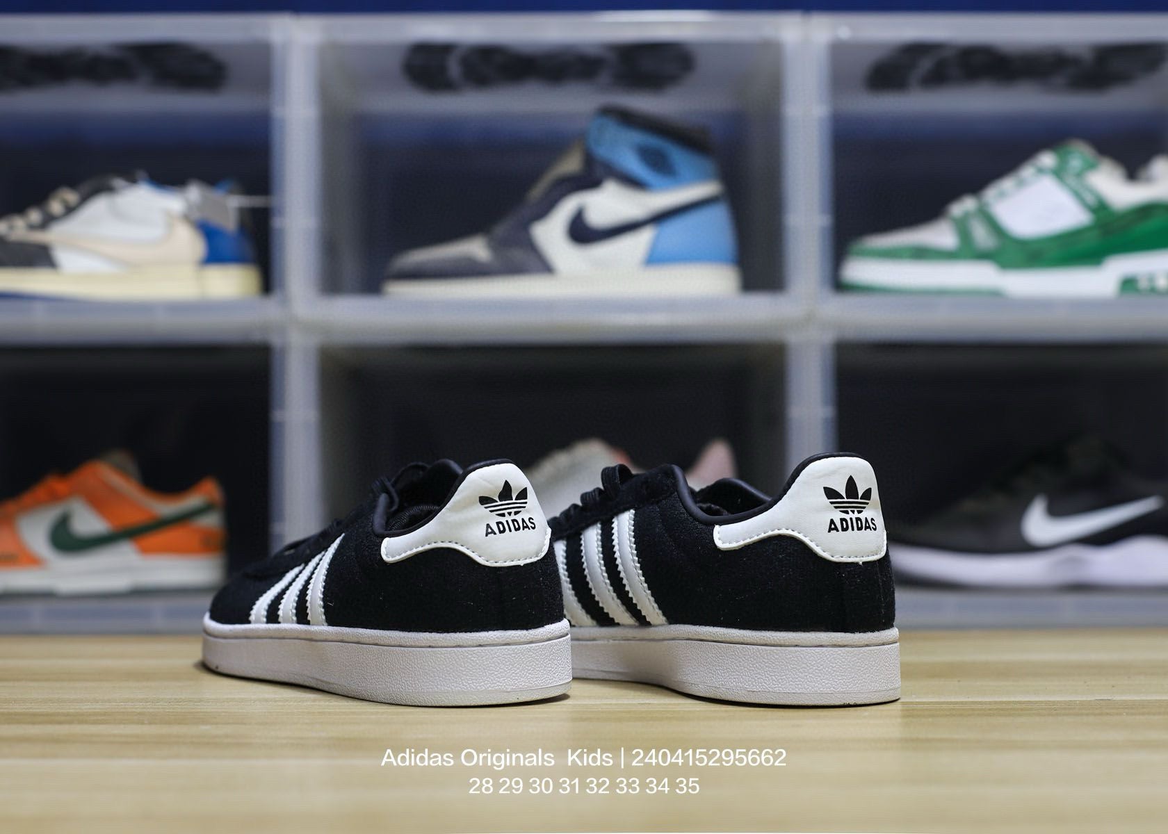 Adidas clover pig leather sneakers " black"