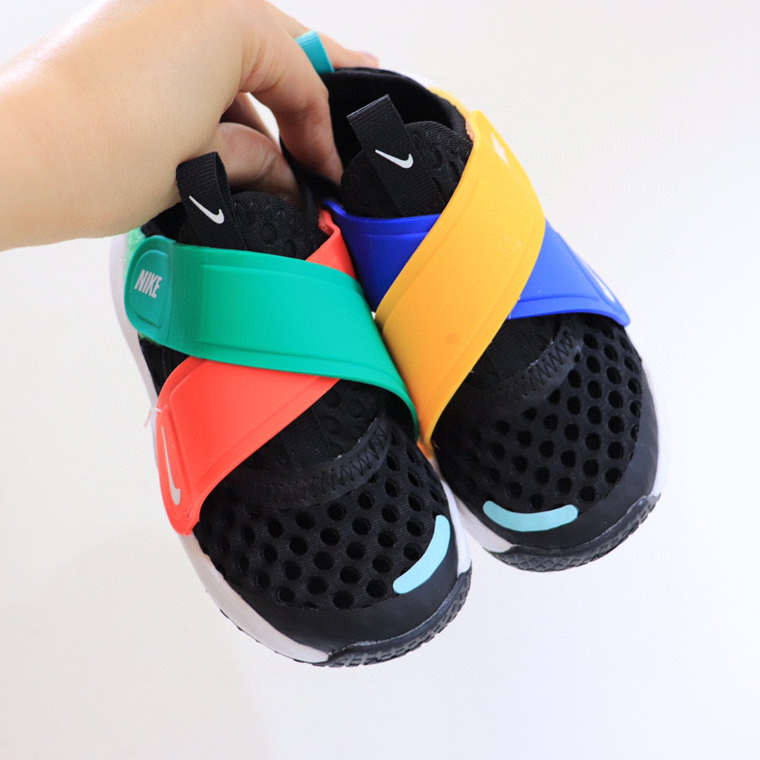 Nike Little UFO Large Mesh Velcro Children's Shoes" black, Orange"
