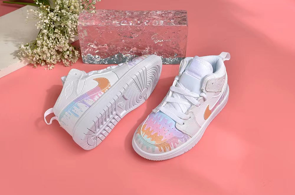 Jordan AJ1 children's shoes" white"