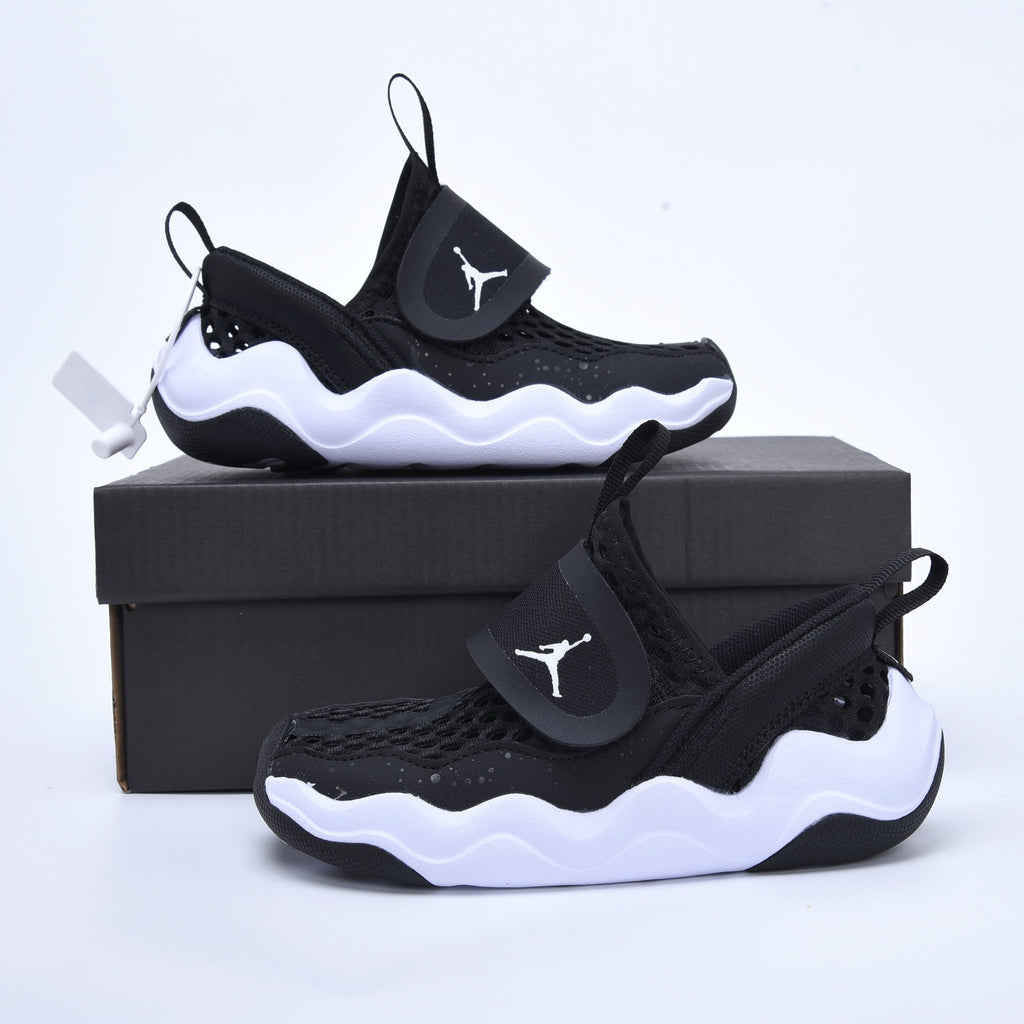 Jordan Little Shark Mesh Shoes for Kids "black"