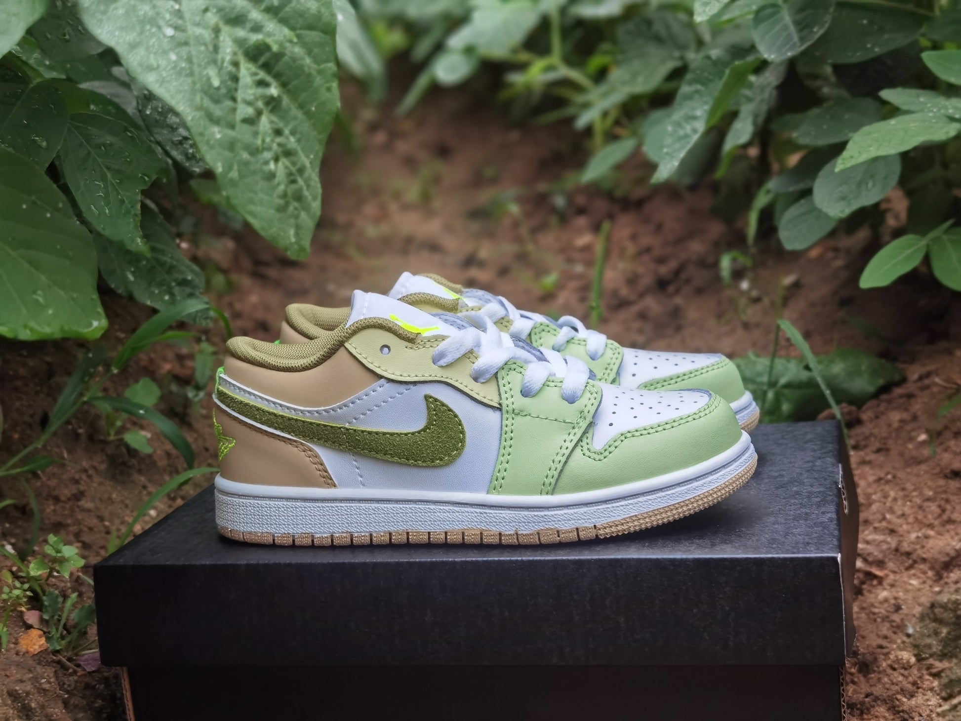 Joe 1 Low Top" white, lime green, olive green"