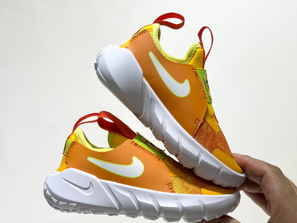 Nike's new barefoot slip" Orange, yellow"