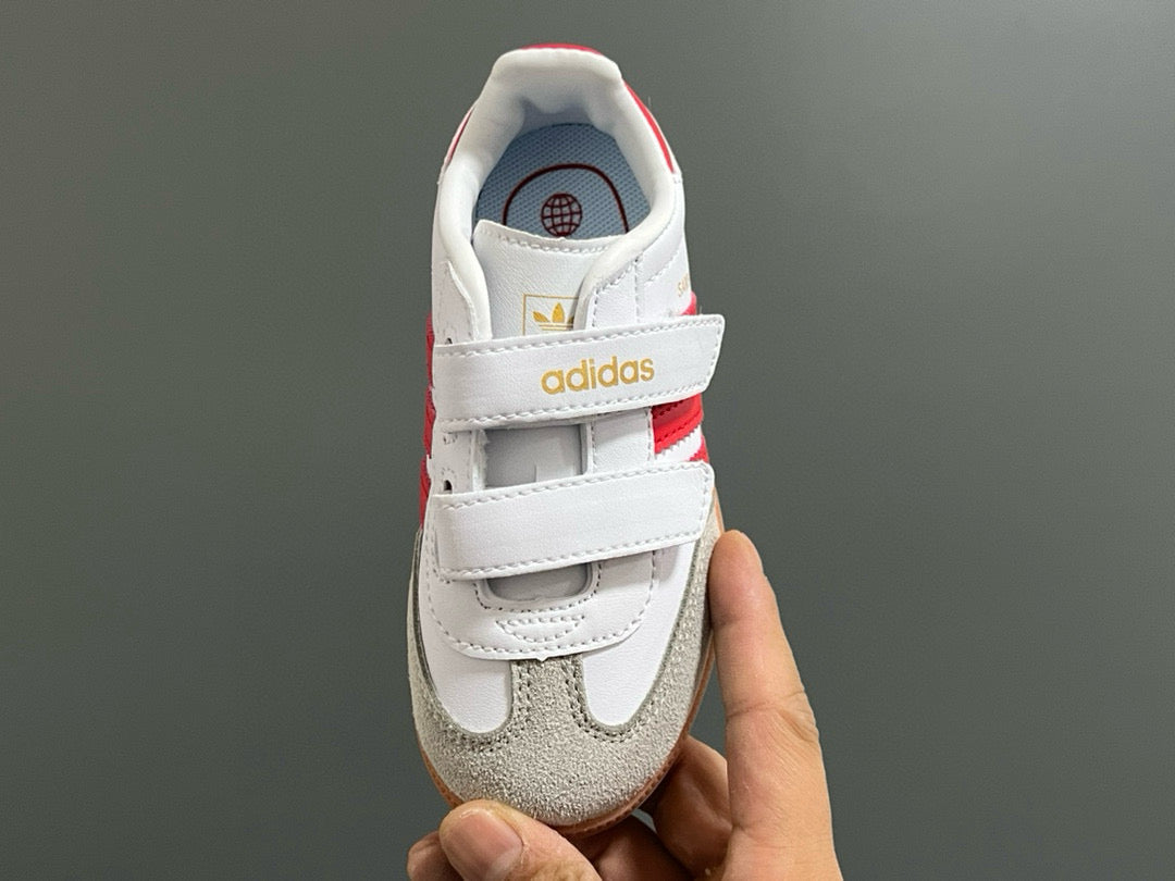 Adidas Samba Velcro Sneakers" white, red"